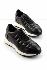 Resim Bambi Siyah Hakiki Deri Erkek Sneaker E01757709303 