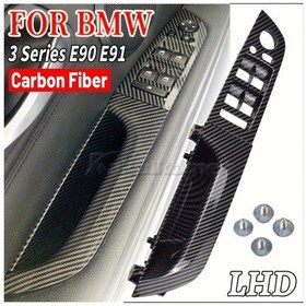 Resim Xuweiwei Black Bmw 3 Serisi E90 E91 Sol Sürücü Kapı Koltuğu Paneli İç Kapı Kolu 