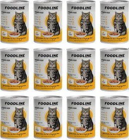 Resim Foodline Tavuklu Yetişkin Kedi Konservesi 12 x 400 G 