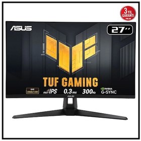 Resim Asus Tuf Gamıng Vg27aqm5a 27" 0.3ms, 300hz, Qhd, Dp, 2xhdmı, Usb, Hoparlör, Fast Ips Led, Elmb Sync 