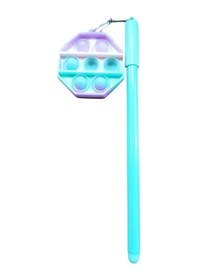 Resim Unicus Pop-it Jel Tükenmez Kalem Gp-133-yeşil Beşgen Çok Renkli 