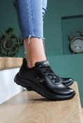Resim Skechers Foam Taban Siyah Deri Kadın Günlük Spor Ayakkabı 