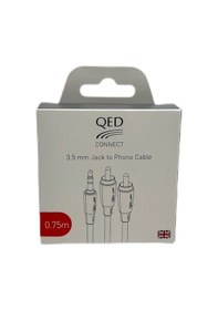 Resim Qed Qe-8111 3.5Mm Jack - Rca / Bir Ucu 3.5Mm Diğer Ucu Rca Kablo 