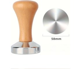 Resim Vestron Tamper Ahşap Sap Kahve Tamperi 58 mm 