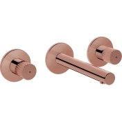 Resim VitrA Origin A4258226 Ankastre Lavabo Bataryası, 3 Rozetli, Sıva Üstü, Bakır 