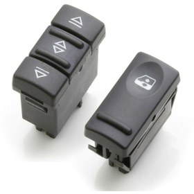 Resim CRN Renault 19 R19 Sağ + Sol Cam Düğmesi Anahtarı Takımı 1988-1996 