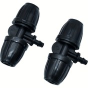 Resim 10 adet 16mm x 4mm PE Tüp Barb Bağlantı Elemanları Su Bölücü 1/2 inçten 1/4 inçe Küçültülmüş 1 Yönlü Hortum Boru Bağlantı Elemanları Kilitleme Soması ile 