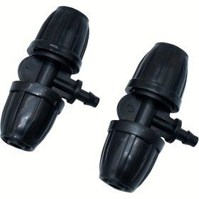 Resim 10 adet 16mm x 4mm PE Tüp Barb Bağlantı Elemanları Su Bölücü 1/2 inçten 1/4 inçe Küçültülmüş 1 Yönlü Hortum Boru Bağlantı Elemanları Kilitleme Soması ile 