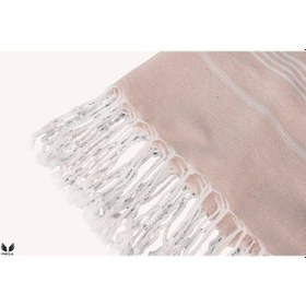 Resim Pega Sultan Peştamal %100 Koton Açık Bej Plaj Havlusu 90 x 170 CM 