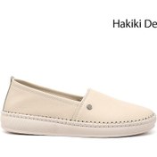 Resim Gönderi R Bej Dolgu Taban Hakiki Deri Comfort Ayakkabı Bej 