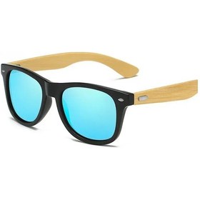 Resim Dıxsg Retro Bambu Uv400 Güneş Gözlüğü Unisex Bisiklet Spor Yuvarlak Moda Gözlükbejyellow51 Gri 