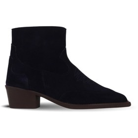 Resim Bueno Shoes Lacivert Süet Kadın Topuklu Bot 01wf1006 