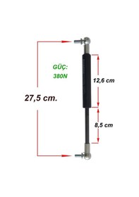 Resim Binbir Trend 47517743 New Holland Traktör Kapi Amortisörü 27,5 Cm 500349706 