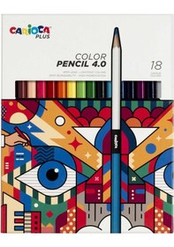 Resim Carioca Plus 4.0 Kuru Boya Kalemi 18li Renkli 