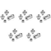Resim Padalink 20 Adet Metal Vida Adaptör Seti: 5x 1/4" - 3/8" Erkek-erkek, 5x 1/4" - 1/4" Erkek-erkek, 5x Azaltıcı Bushing, 5x Dişi Bağlantı - Kamera, Tripod, Led Işık Uyumlu 