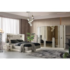 Resim Bahar Mdf Yatak Odası Takımı Bazalı 
