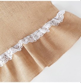 Resim Kenar Burmalı Runner Dantel 