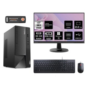 Resim LENOVO Neo 50T AE01ATXS231 i3 12100 36GB RAM 256GB SSD RX550 23.8" W11H MASAÜSTÜ BİLGİSAYAR 