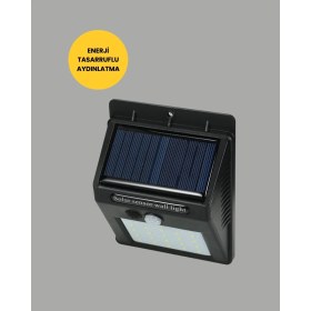 Resim Epilons Güneş Paneli Ile Şarj Olan 20 LED Dış Mekan Hareket Sensörlü Lamba 