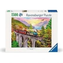 Resim Uravas Store 1500P Puzzle Köprüde Tren 