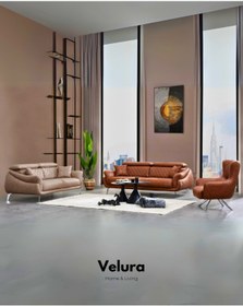 Resim Velura Home & Living Ezel Motorlu Koltuk Takımı & Usb Portlu, 3 3 1 1 - Nubuk Kumaş 