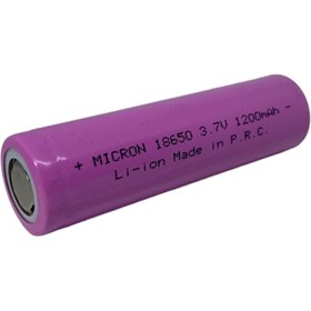 Resim Micron 10 Adet 18650 Lityum Pil (batarya) 1200 Mah (amper) 3.7 V ( Volt) Şarj Edilebilir Başsız Pil 