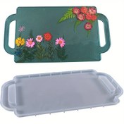 Resim 1 adet Saplı Tepsi Silikon Kalıp, Dikdörtgen Epoksi Silikon Reçine Döküm Kalıbı, Fındık Meyve Şeker Tepsisi Yapımı için Kullanılır, 3D DIY Yapımı, El Yapımı Ev Dekorasyonu, Aile Sergisi ve Parti Malzemeleri için Çok Uygun 