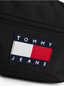Resim Tommy Hilfiger Erkek Marka Logolu Günlük Kullanıma Uygun Siyah Bel Çantası AM0AM13872 BDS 