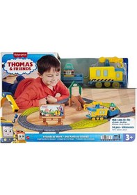 Resim Thomas Ve Arkadaşları Motorlu Tren Seti Friends At Work Hgy78-jcy75 