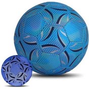 Resim Wenlin Gece Parlayan Yansıtıcı Futbol Topu - İç/dış Mekan Antrenman Işıklı Tpu Top Mavi Mavi 