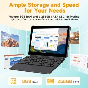Resim Chuwi HI10 X2 10.1" Intel Core I3 10100Y Işlemci, 8gb Ram, 256GB Ssd, Wifi6+Bt, Siyah 2 In 1 W11 Klavyeli Tablet 