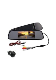 Resim Hd 4.3" İnç Tft Ekranlı Aynalık Araç Kamerası Ve 18.5mm Gece Görüşlü Geri Görüş Kamerası Seti Twogo Go-404c 
