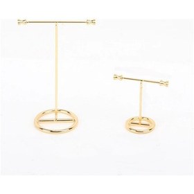 Resim 2 Adet Moda Metal T-şekilli Küpe Ekran Standı Dangle Küpe Bilezikler Kolye Takı B 