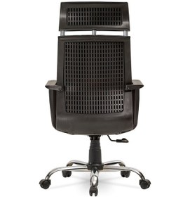 Resim Efes Yönetici Makam - Ofis Müdür - Büro - Çalışma Koltuğu Renk Krom Ayaklı Siyah 
