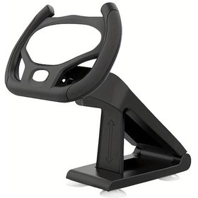 Resim Cordial Siyah Ps5 Kontrol Kolu Direksiyon Tabanı Ve Emme Başlığı İle Ayarlanabilir Oyun Aksesuarı 