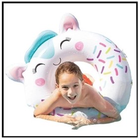 Resim Uyguna-yakala 76 Cm Sevimli Kedi Figürlü Çocuk Yüzme Simidi-itl.043 Çok Renkli 