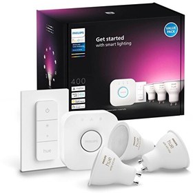 Resim Philips Hue WCA 4.2W GU10 Renkli Spot Akıllı Ampul - 3'lü Başlangıç Seti Kumandalı 