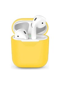 Resim Wozlo Apple Uyumlu AirPods 1. Ve 2. Nesil Silikon Koruma Kılıfı - Silikon Koruyucu Kılıf - Sarı 
