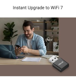 Resim Asus USB-BE92 Nano Wifi7 BE6500 Tri-Band USB Adaptör 