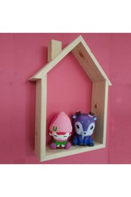 Resim MiniWood Montessori Süs Oyuncak Duvar Süsü Raf Doğal Ahşap 