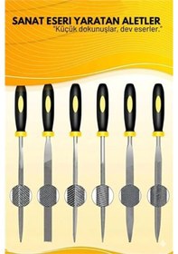 Resim Profesyonel 6'lı Ahşap Eğe Ve Törpü Seti - Hassas Oyma Ve Şekillendirme Hobi Takımı 17cm 