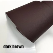 Resim Kendinden Yapışkanlı Deri Tamir Bandı Yama Kanepe Araba Koltuğu Mobilya İçin Dark Brown 50x120cm 