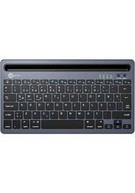 Resim Lecoo Bk100 Wireless Bluetooth Standlı Kablosuz Şarjlı Klavye Gri 