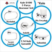 Resim Kale D100 Banyo Aksesuar Seti 5 Parça Kaliteli Set 7517799055 Krom 