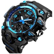 Resim Yingfu Skmeı 1155b Kadınlar Açık Hava Sporları Gece Parlak Su Geçirmez Büyük Kadran Bilek Saati Mavi Çok Renkli Çok Renkli 