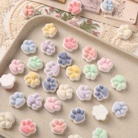 Resim 10 Adet Kabarık 3D Kedi Pençesi Saç Tokası, DIY Takı Aksesuarları, Rastgele Çok Renkli Kedi Tırnağı Seti 