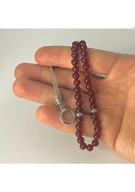 Resim Sertifikalı Kırmızı Akik 6mm 33lük Doğal Taş Tesbih 