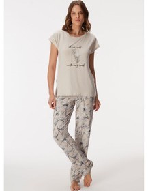 Resim Anıl Man11383-1007 Anil Ev Giyim Man11383 11383 Kadın T-shirt Ve Pantolon Takım Gri 