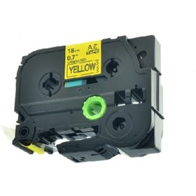 Resim Printpen Prıntpen Brother P Touch Tz Tape 18tfx641 Sarı Esnek Etikete Siyah 18mmx8m 
