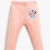 Resim Kız Bebek Minnie Mouse Baskılı Tayt Lisanslı Pamuklu 